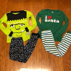 Carters slim fit holiday PJs